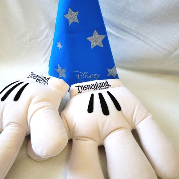 Disneyland Resort Mickey Mouse Hands Plus Disney Store Wizard Fantasia Hat - Picture 10 of 12
